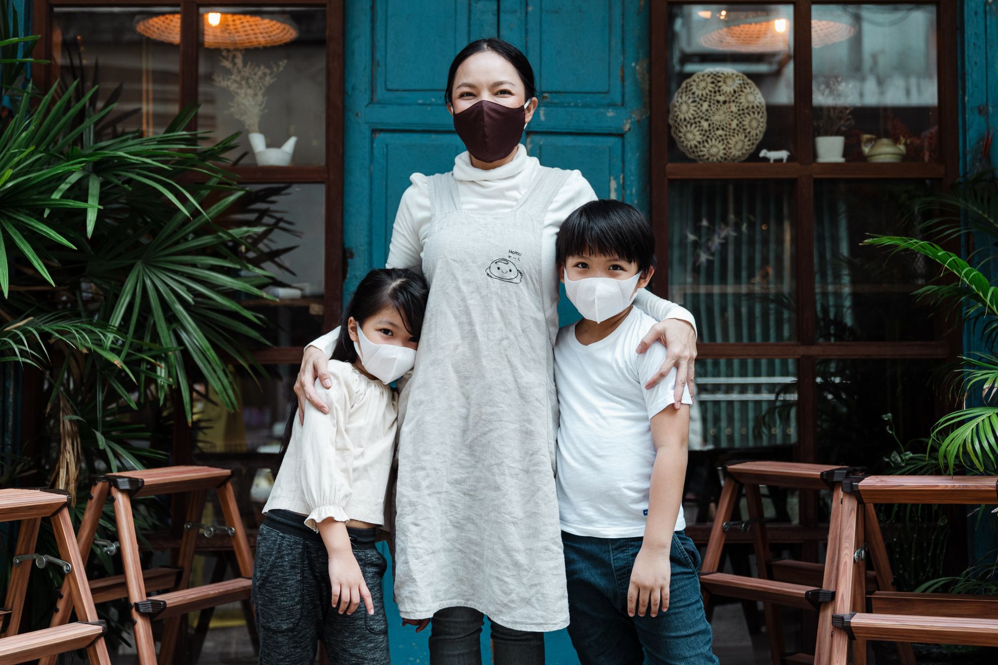на Тайване маски носят даже в детских садах